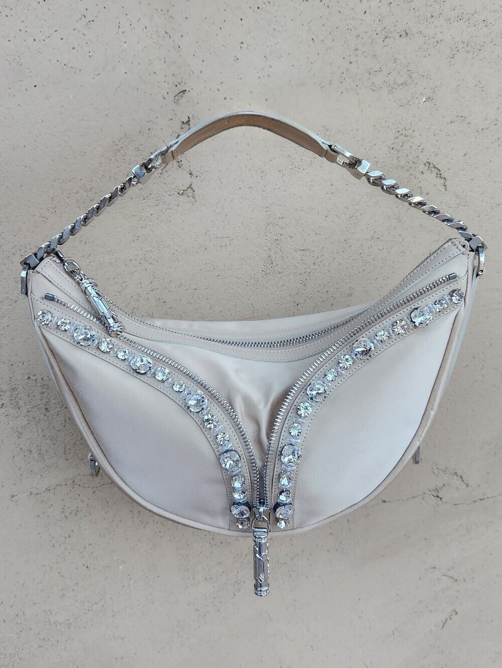 Versace Repeat Crystal Embellished Hobo Bag - Y2K - RARE - Picture 3 of 11
